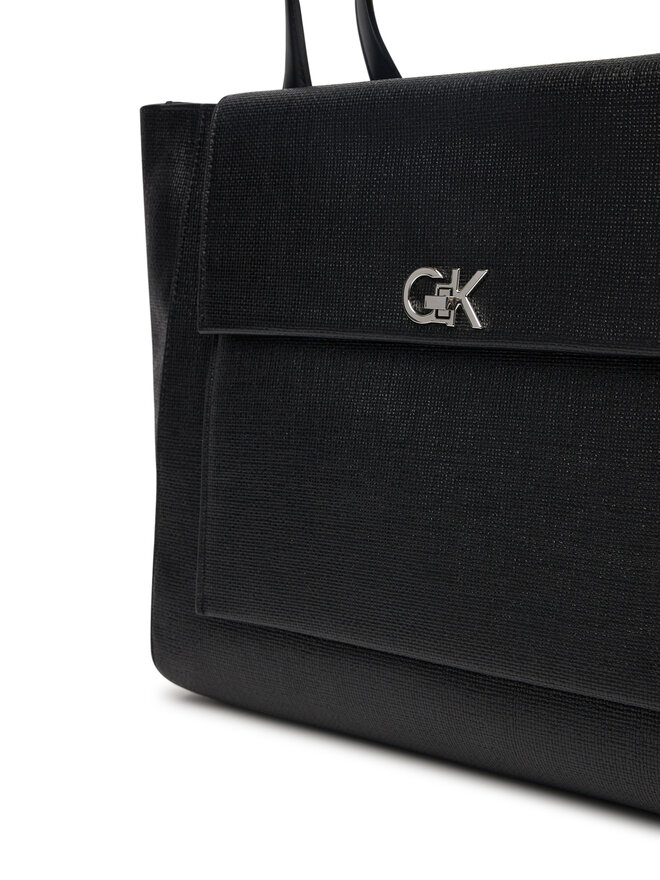 Calvin Klein Τσάντα Calvin Klein Ck Medium Shopper_Tex K60K613178 Μαύρο