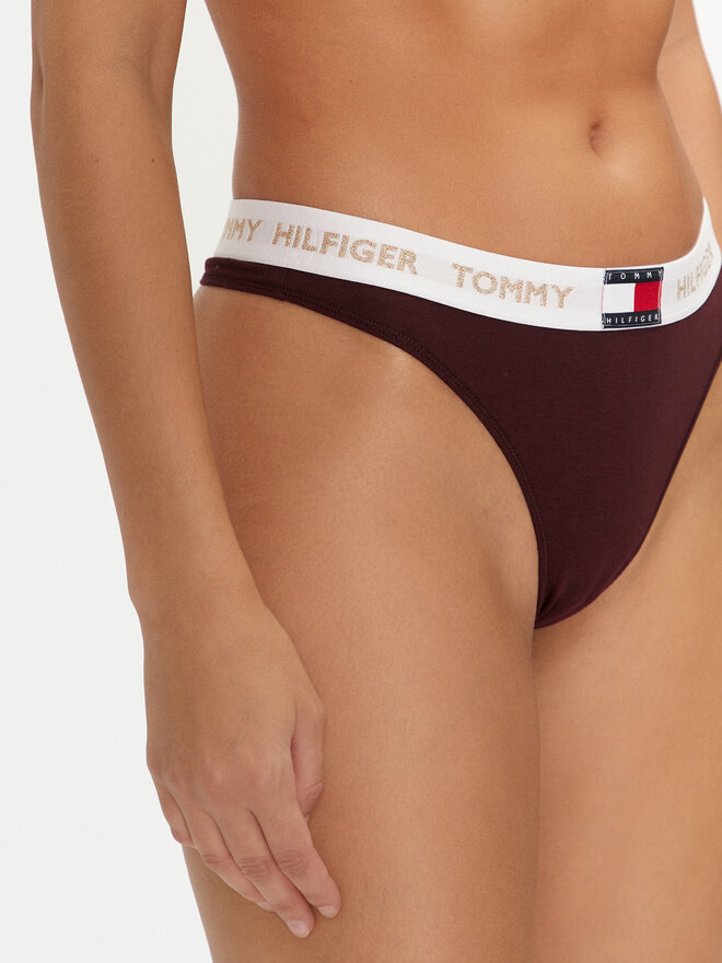Tommy Hilfiger Tommy Hilfiger Стрінги UW0UW05655 Бордовий