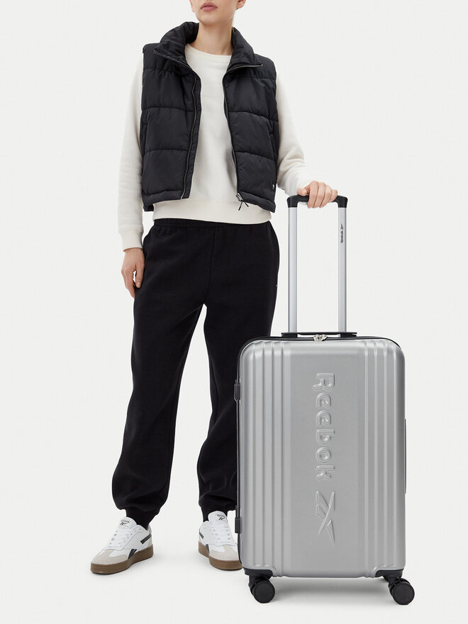 Reebok Μεσαία Βαλίτσα Reebok RBK-WAL-003-07-CCC-M Ασημί