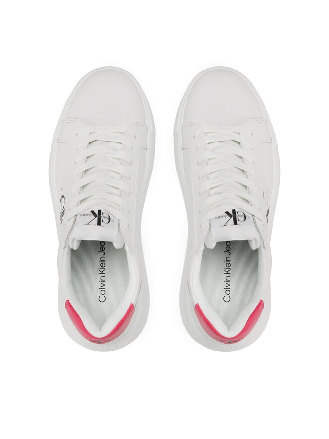 Calvin Klein Jeans Сникърси Calvin Klein Jeans Chunky Cupsole Laceup Mon Lth Wn YW0YW00823 Бял