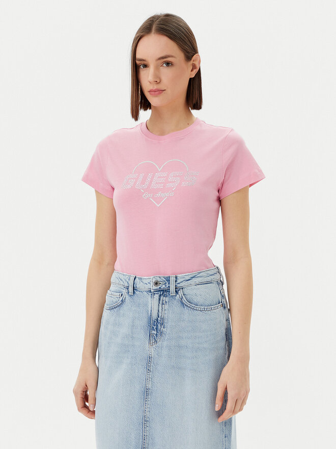 Guess Guess T-Shirt V5GI10 K9RM1 Ροζ Regular Fit