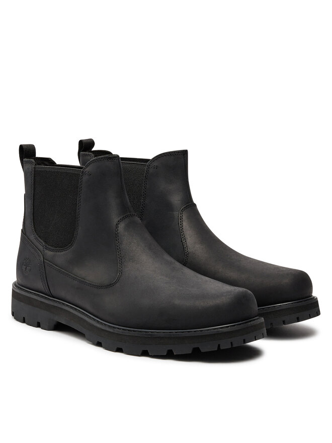 Timberland Μποτάκια με λάστιχο Timberland Britton Road Mid Chelsea TB0A6A4WW021 Μαύρο
