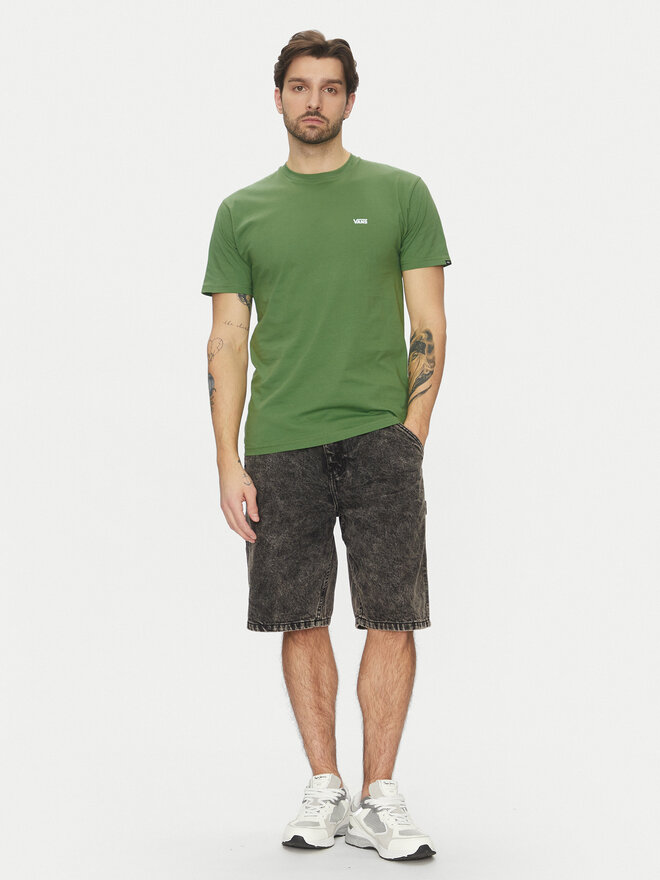 Vans Vans Marškinėliai Left Chest Logo VN0A3CZE Žalia Classic Fit