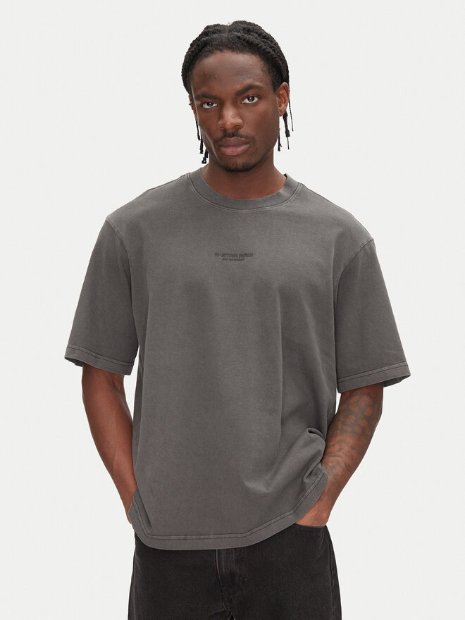 G-Star Raw G-Star Raw Marškinėliai Overdyed D24780-C756 Juoda Boxy Fit