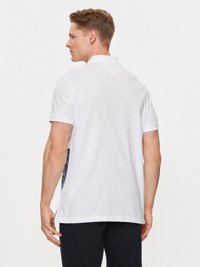 Tommy Hilfiger Tommy Hilfiger Polo Palm Print MW0MW34758 Blanco Regular Fit