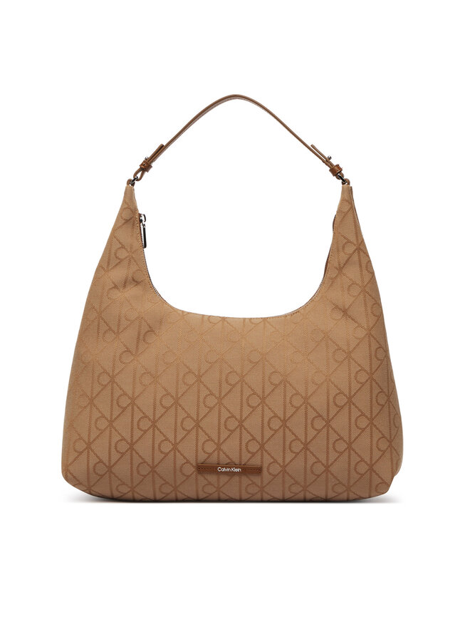 Calvin Klein Handtasche Calvin Klein Emblem Jacquard LV04F3635G Braun