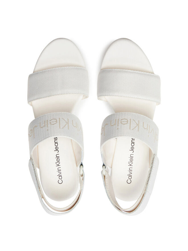 Calvin Klein Jeans Sandalias Calvin Klein Jeans Wedge Sandal Webbing In Mr YW0YW01360 Blanco