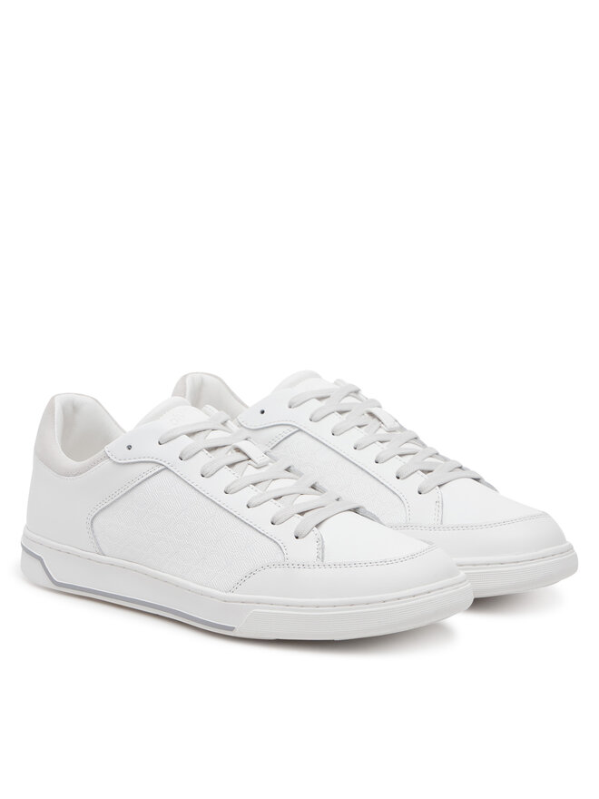 Calvin Klein Сникърси Calvin Klein Low Top Lace Up Lth Mono HM0HM01756 Бял