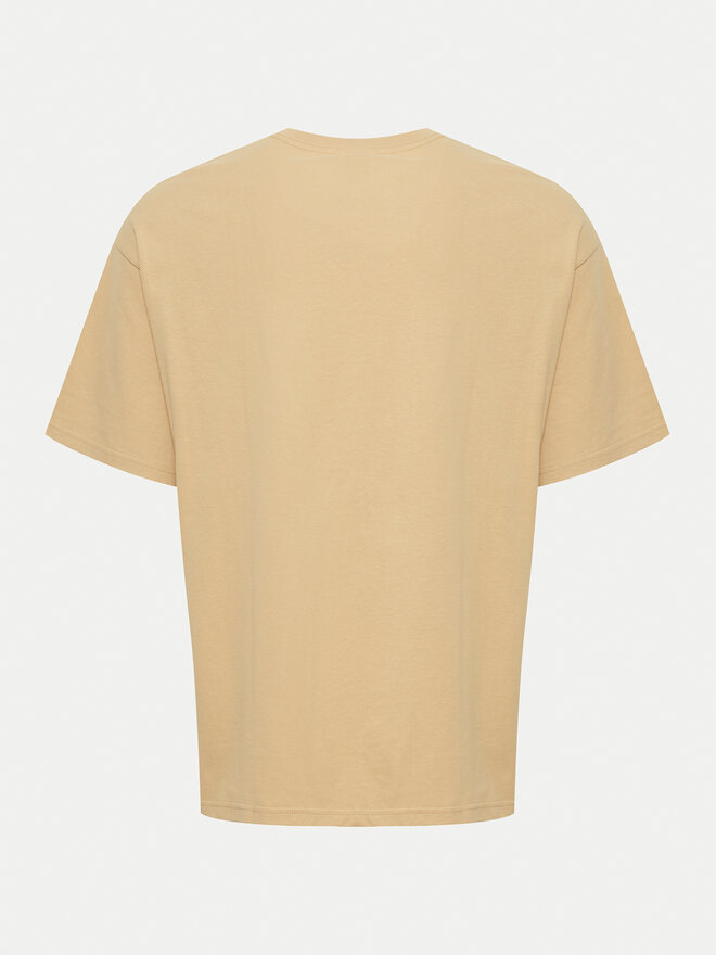 Solid Solid T-Shirt Manes 21108333 Καφέ Regular Fit