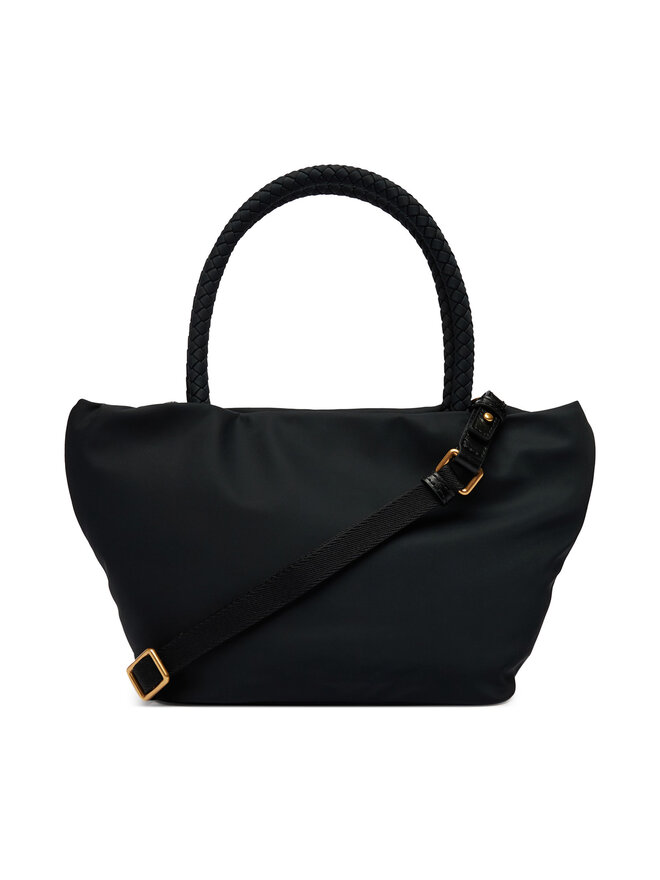 Tommy Hilfiger Handtasche Tommy Hilfiger Th Marina Bucket Nylon AW0AW18831 Schwarz