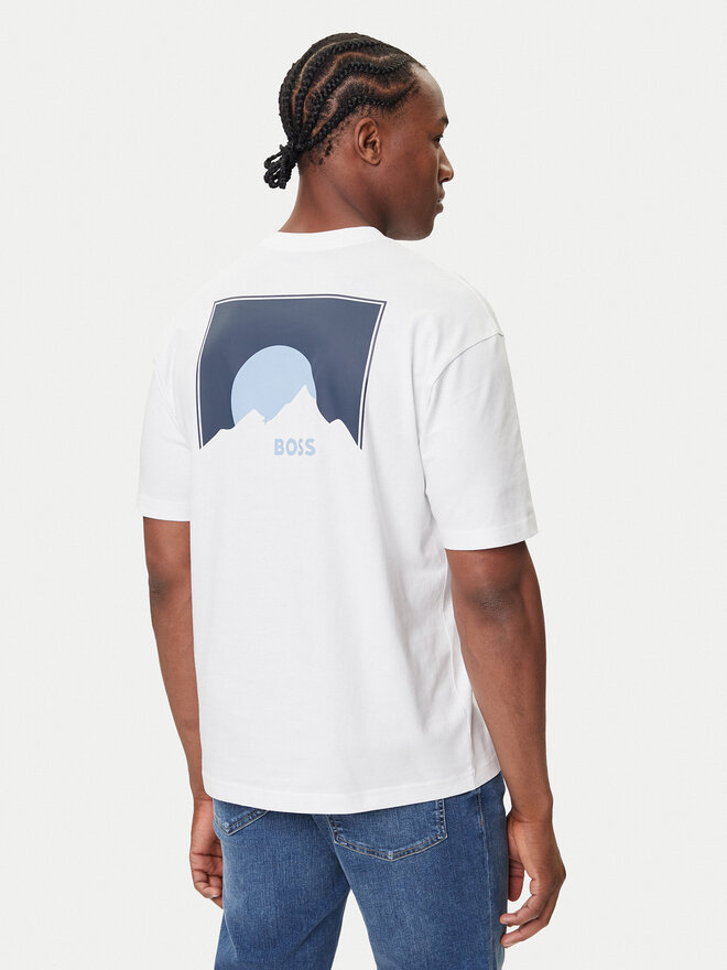 BOSS BOSS Camiseta Te_Move 50547087 Blanco Relaxed Fit
