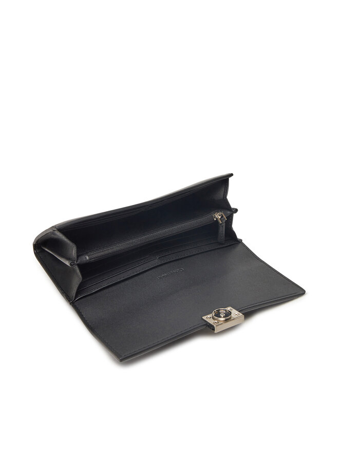 Calvin Klein Голям дамски портфейл Calvin Klein Hardware Snap Large Wallet K60K612964 Черен