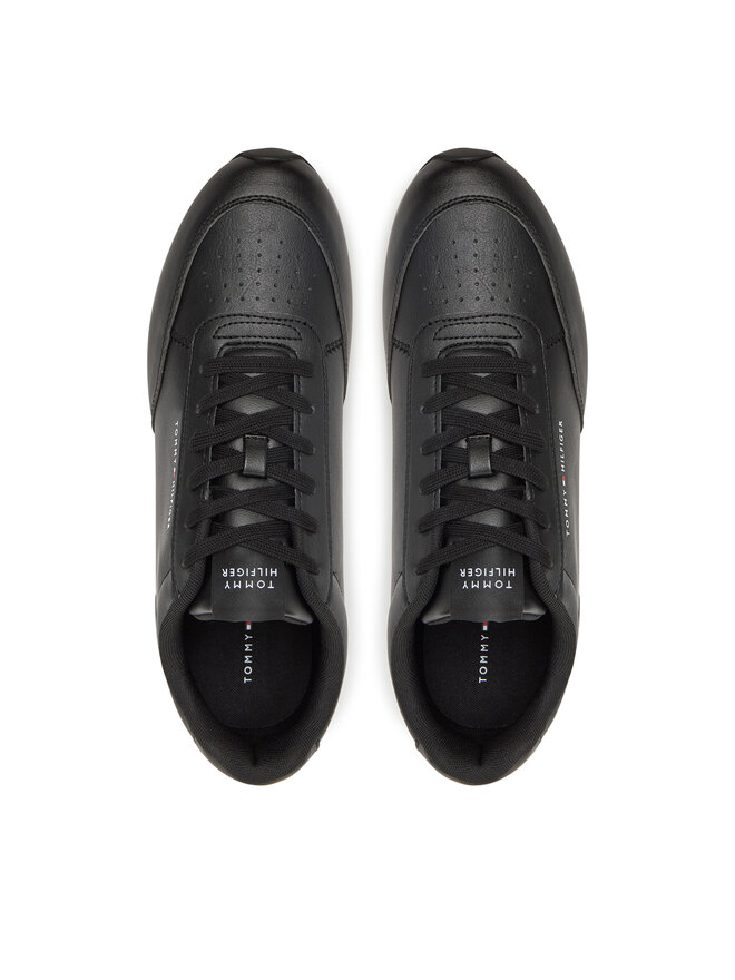 Tommy Hilfiger Tenisice Tommy Hilfiger Lo Runner Pu Mix FM0FM05419 Crna