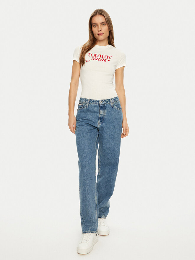 Tommy Jeans Tommy Jeans Camiseta Essential DW0DW19447 Blanco Slim Fit