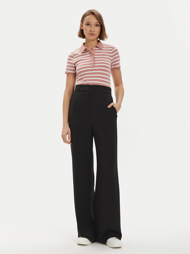 Tommy Hilfiger Tommy Hilfiger Pólóing 1985 WW0WW39530 Rózsaszín Slim Fit