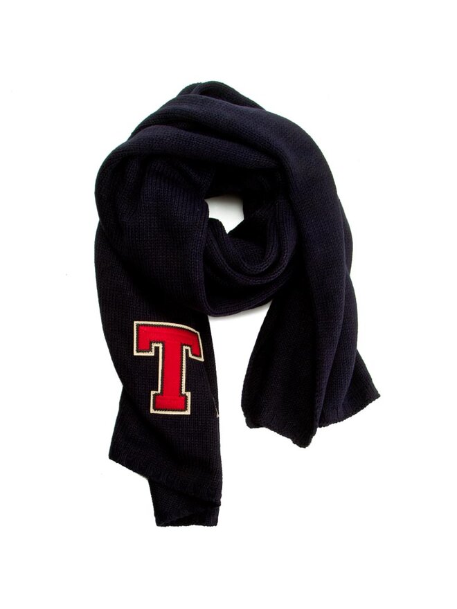Tommy Hilfiger Schal Tommy Hilfiger TH Patch Knited Scarf Solid AWAW03324 Dunkelblau