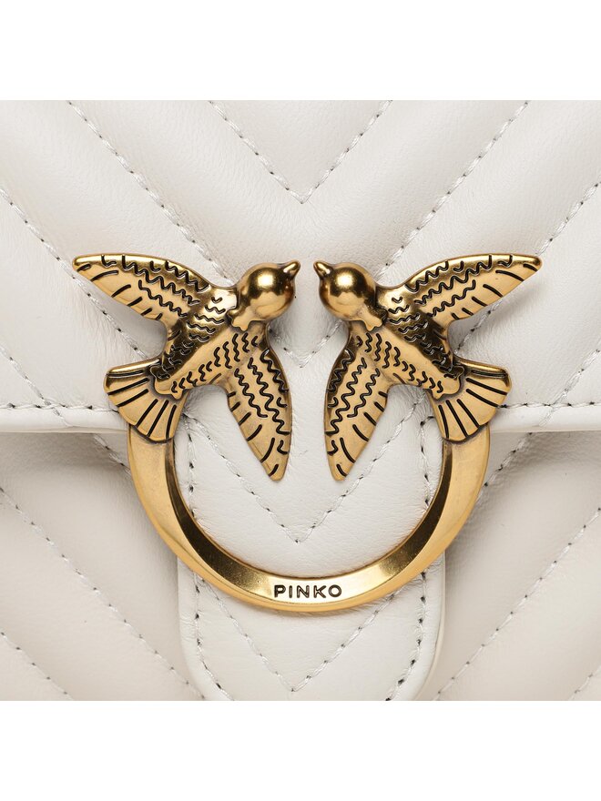 PINKO Handtasche PINKO Love Mini Icon Wallet C PE 23 PLTT 100062 A0GK Creme