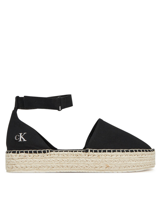 Calvin Klein Jeans Espadrilky Calvin Klein Jeans Flatform Espadrille Sling Mg YW0YW01735 Čierna