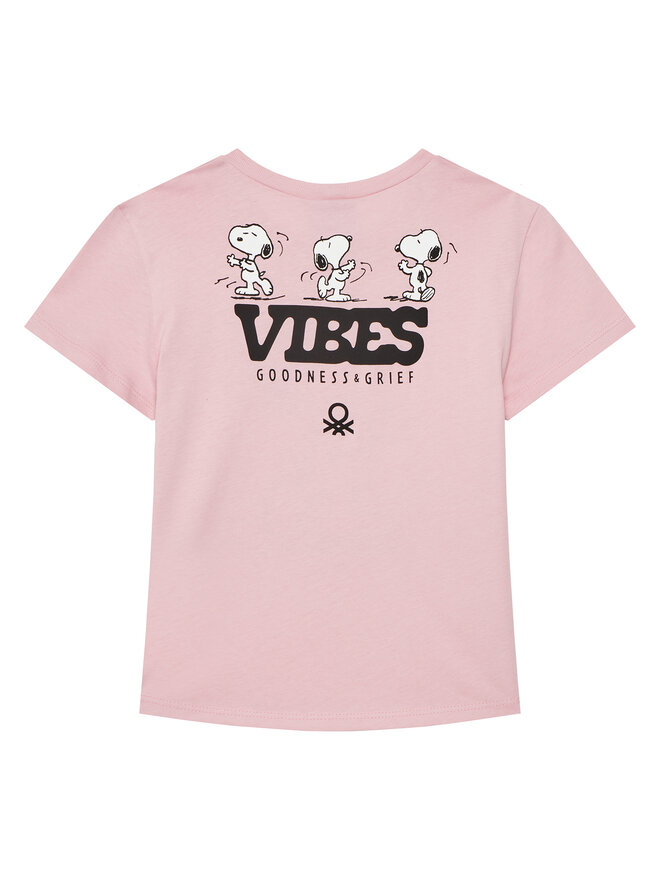 United Colors Of Benetton United Colors Of Benetton Camiseta 3X1SC10NG Rosa Regular Fit
