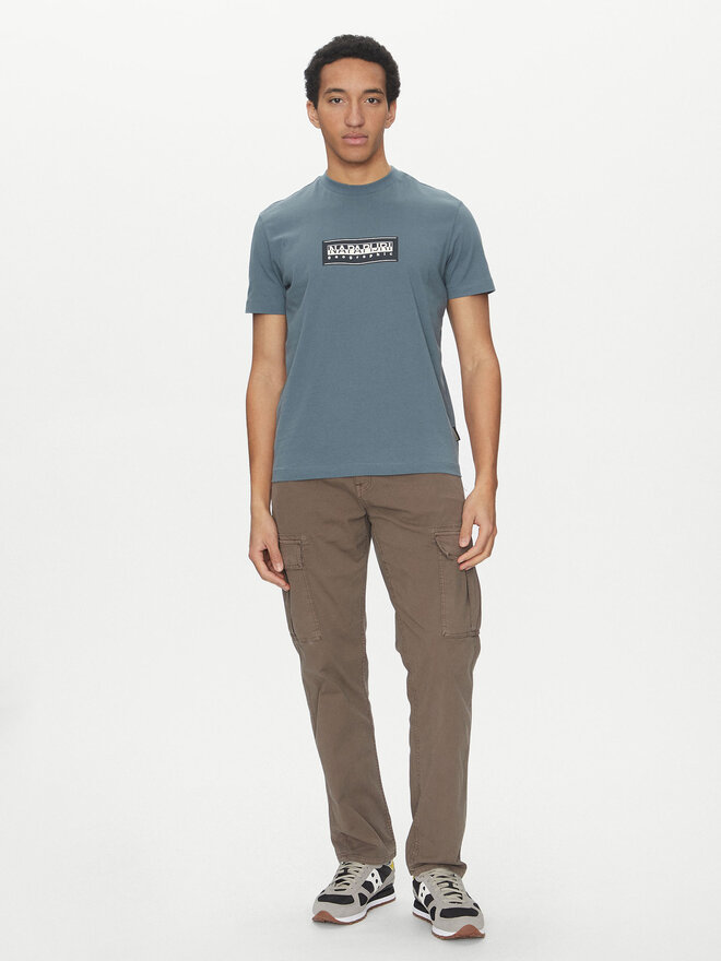 Napapijri Napapijri Majica S-box Logo NP0A4I3L Zelena Regular Fit