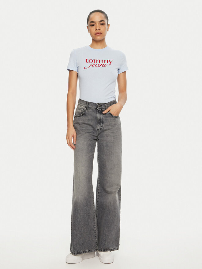 Tommy Jeans Tommy Jeans Marškinėliai Essential DW0DW19447 Žydra Slim Fit