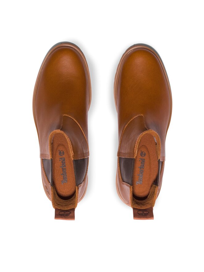 Timberland Kotníková obuv s elastickým prvkem Timberland Carnaby Cool Basic Chlsea TB0A41E6F131 Hnědá