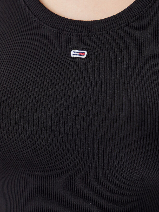 Tommy Jeans Tommy Jeans Τοπ Essential DW0DW20673 Μαύρο Slim Fit