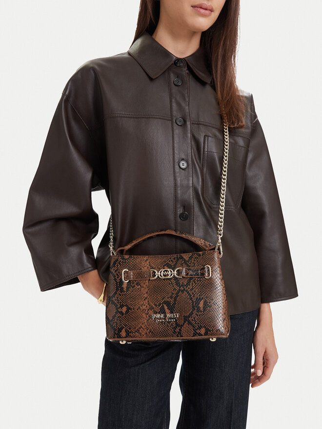Nine West Handtasche Nine West EO-CITY GRACE-LDA9420 SNAKE Braun