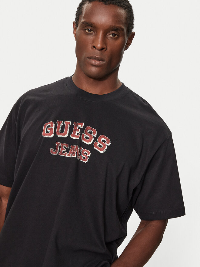 Guess Guess Marškinėliai M4BI78 K8FQ4 Juoda Oversize