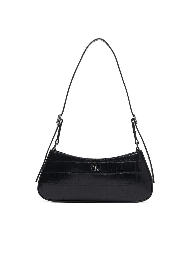 Calvin Klein Handtasche Calvin Klein Ck Croc Small Shoulder Bag LV04F3906G Schwarz