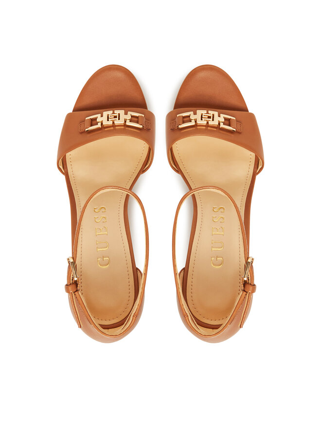 Guess Sandały Guess FLJSET LEA03 Brązowy