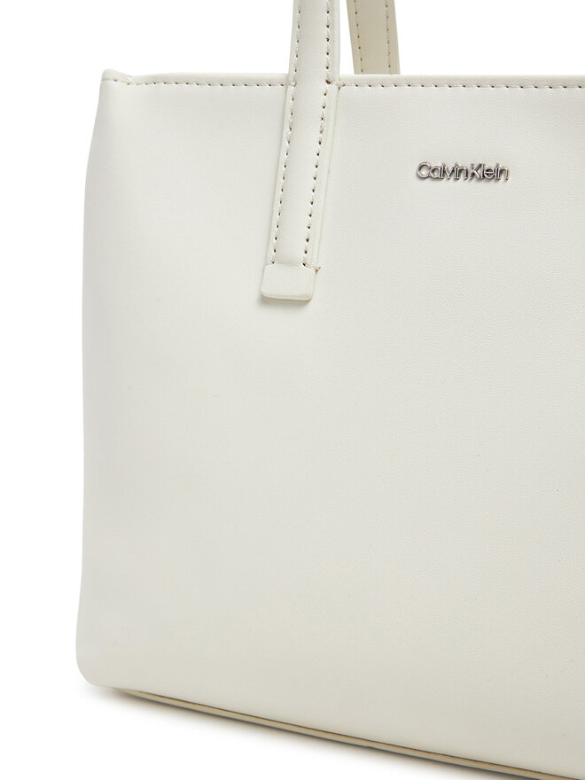 Calvin Klein Borsetta Calvin Klein Ck Must Small Tote K60K612904 Écru
