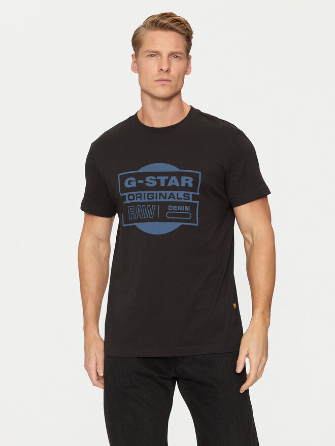 G-Star Raw G-Star Raw Marškinėliai Originals D25443-8415 Juoda Regular Fit