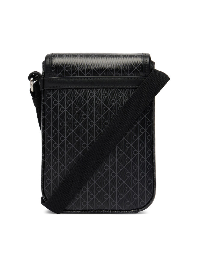 Calvin Klein Handy-Etui Calvin Klein Emblem Aop Coated Phone Crossbod LV04D1218G Schwarz