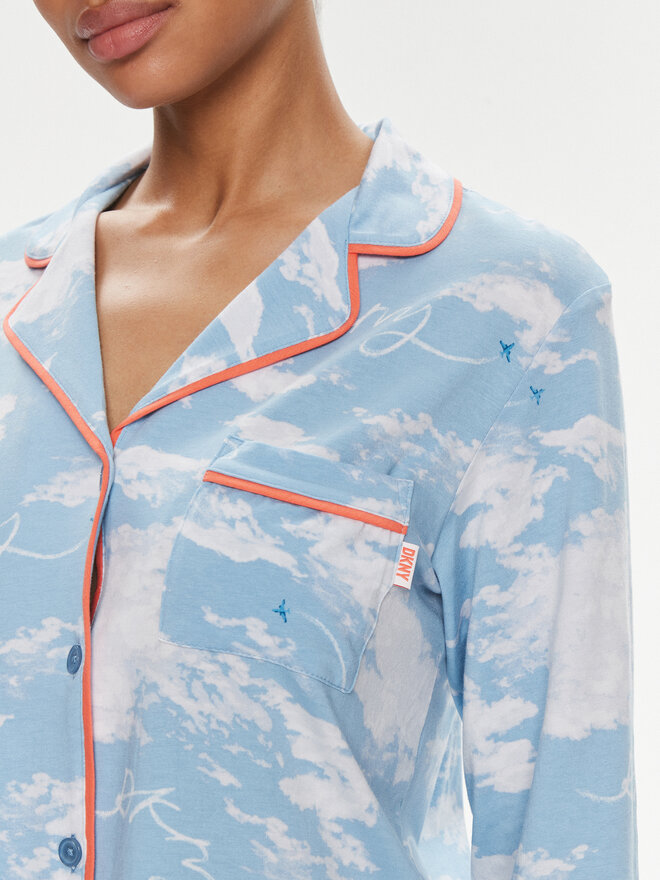 DKNY DKNY Pijama YI80003 Celeste Regular Fit