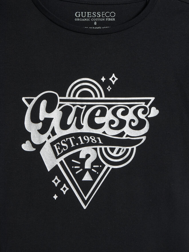 Guess Guess Marškinėliai J5RI02 K6YW4 Juoda Regular Fit