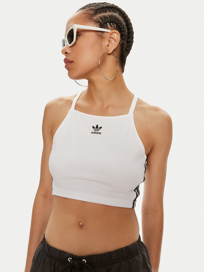 adidas adidas Τοπ adicolor 3-Stripes IN8377 Λευκό Slim Fit