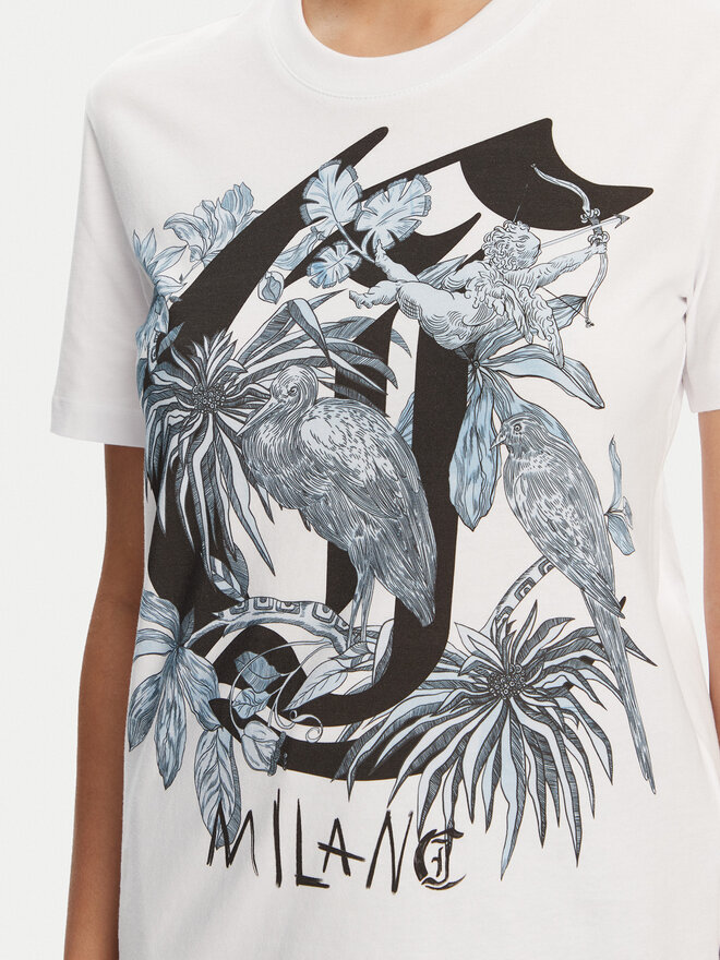 Just Cavalli Just Cavalli T-Shirt 78PAHT04 Weiß Regular Fit