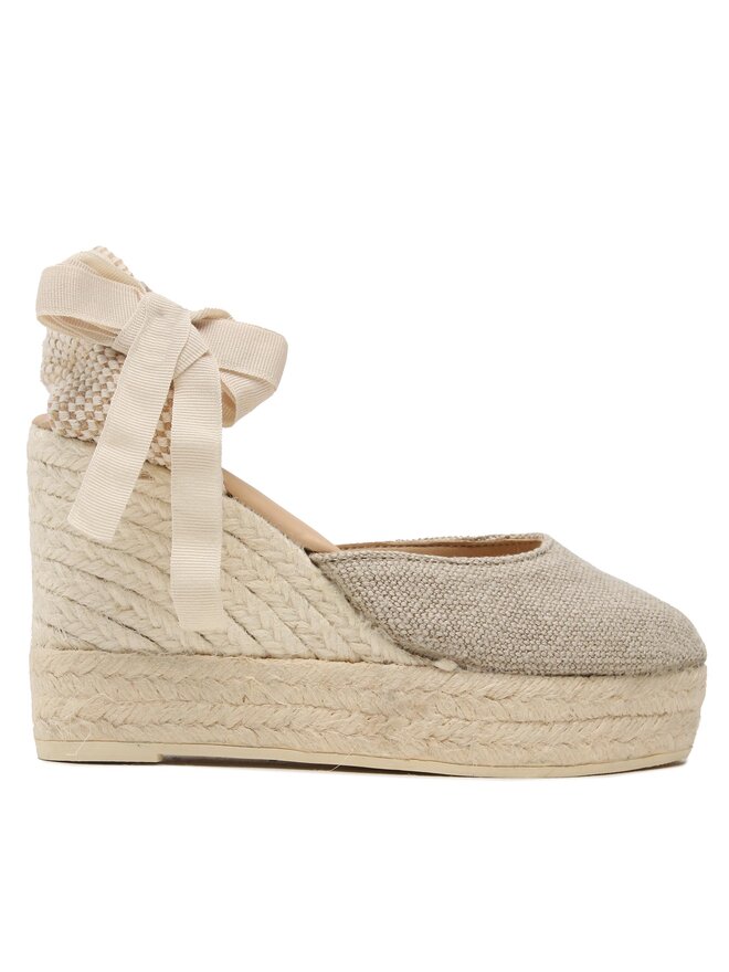 Manebi Espadrile Manebi Wedge Espadrilles O 7.1 WV Bej