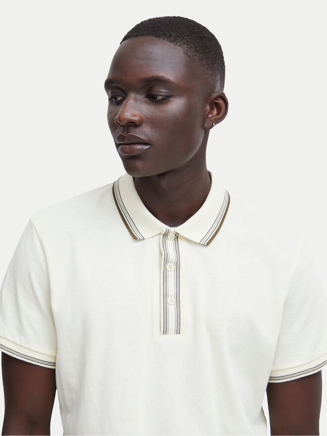 Blend Blend Poloshirt 20716474 Écru Regular Fit