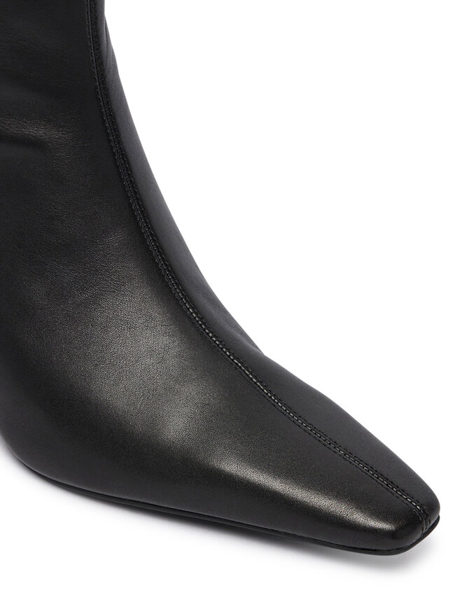 Tommy Hilfiger Stiefel Tommy Hilfiger Kitten Heel Leather High Boot FW0FW09568 Schwarz