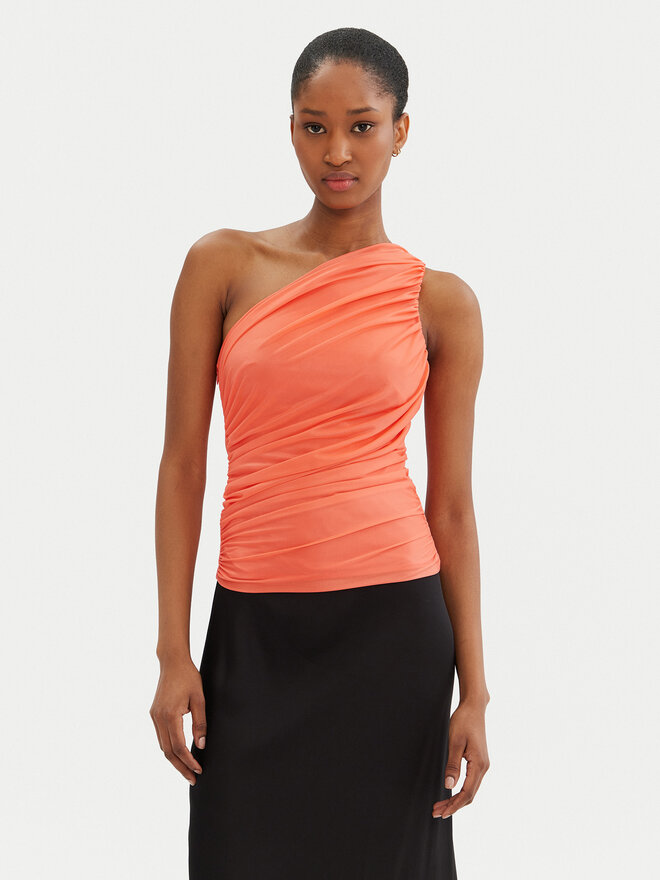 PINKO PINKO Top 105048 A2F1 Korallenfarben Slim Fit