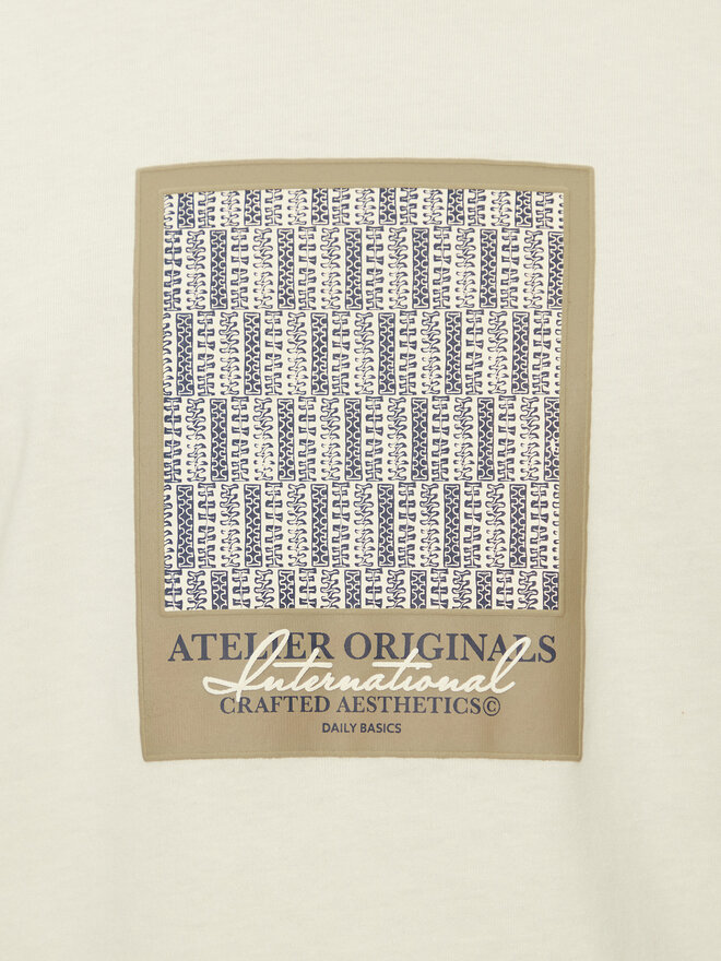 Jack&Jones Jack&Jones Póló Islington 12273019 Ekru Loose Fit