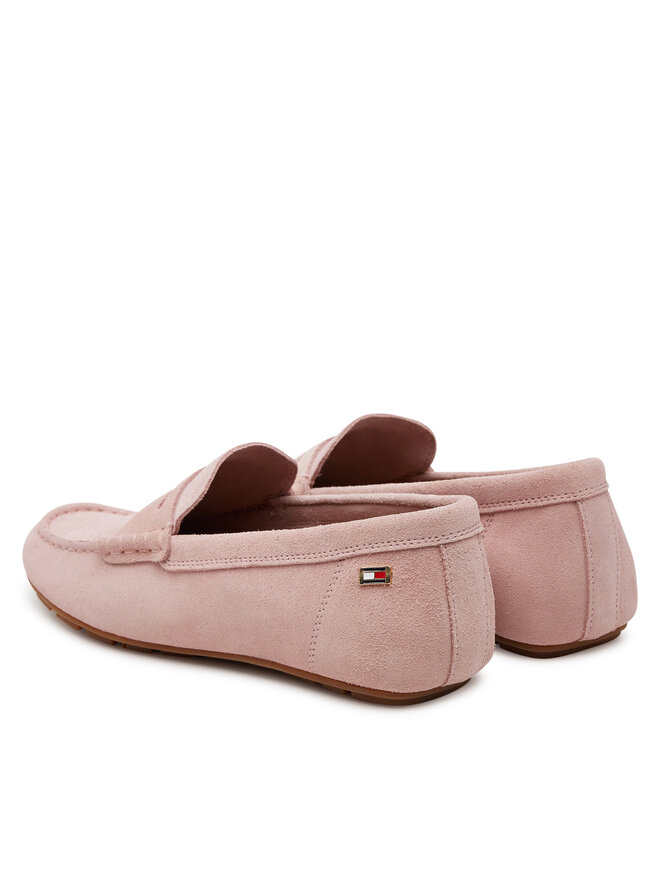 Tommy Hilfiger Μοκασίνια Tommy Hilfiger Flag Soft Suede Driver Loafer FW0FW08558 Ροζ
