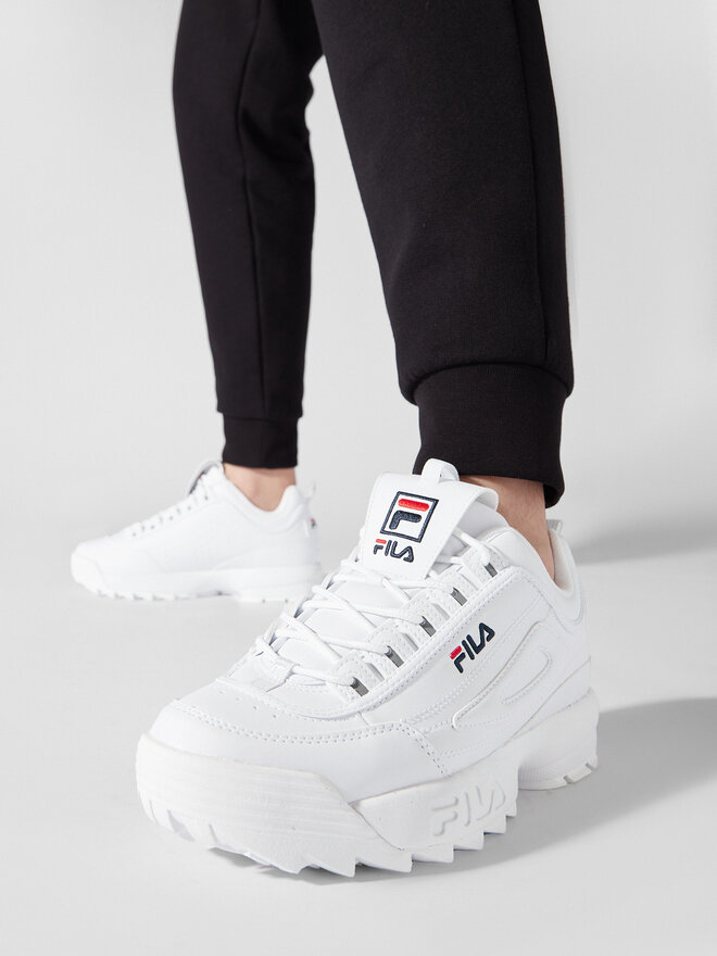 Scarpe fila disruptor low bianche on sale