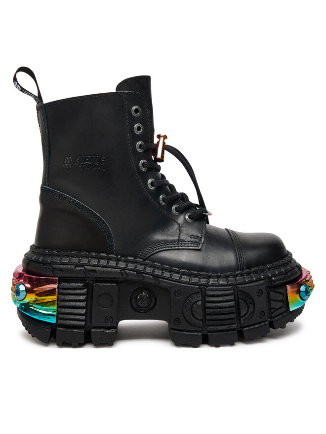NEW ROCK Schnürstiefel NEW ROCK M-WALL083CCT-S8 Schwarz