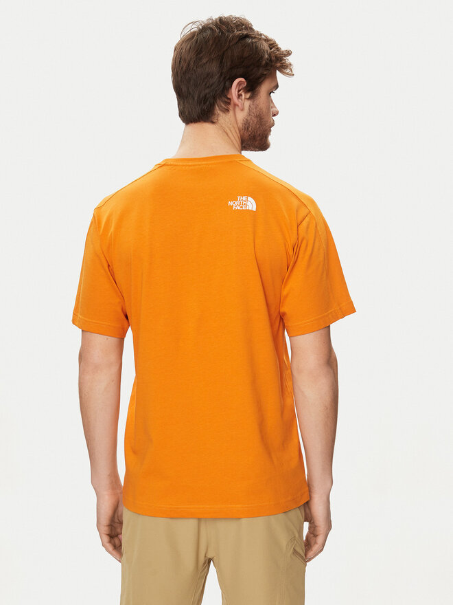 The North Face The North Face Póló NF0A87FF Narancssárga Regular Fit