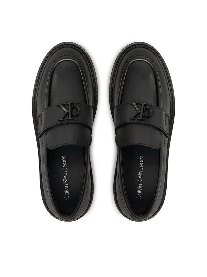 Calvin Klein Jeans Сліпери Calvin Klein Jeans Flatform Loafer Hw Mg Lth YW0YW01682 Чорний