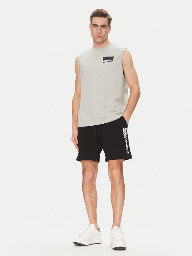 Karl Lagerfeld Jeans Karl Lagerfeld Jeans Tank top marškinėliai A2M17053 Pilka Relaxed Fit