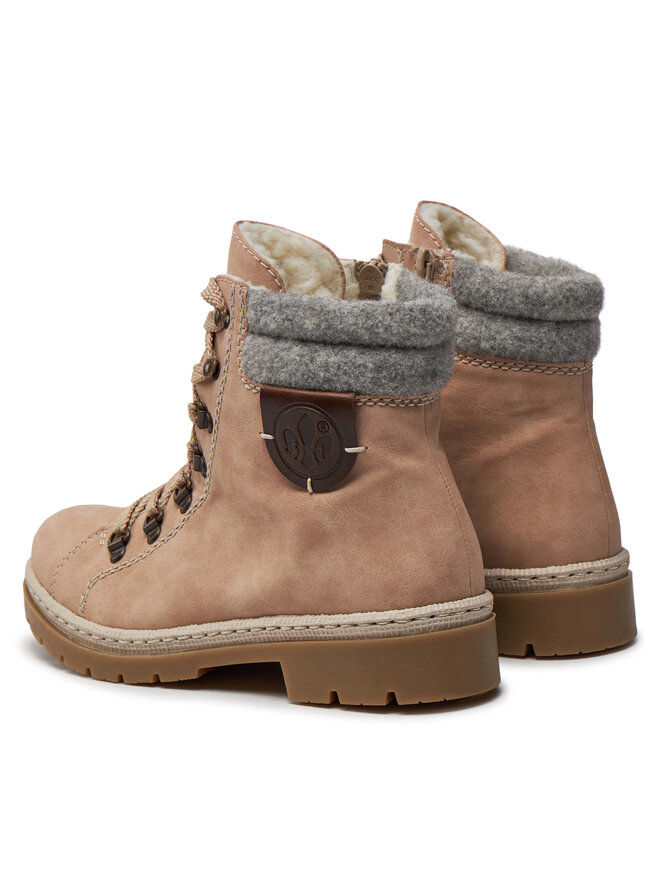 Rieker Trapper stila apavi Rieker Y9430-32 Rozā